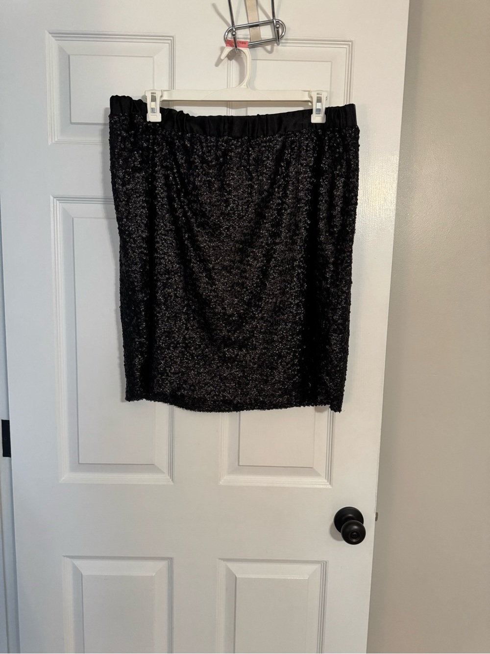Lane Bryant Black Sequin Mini Skirt